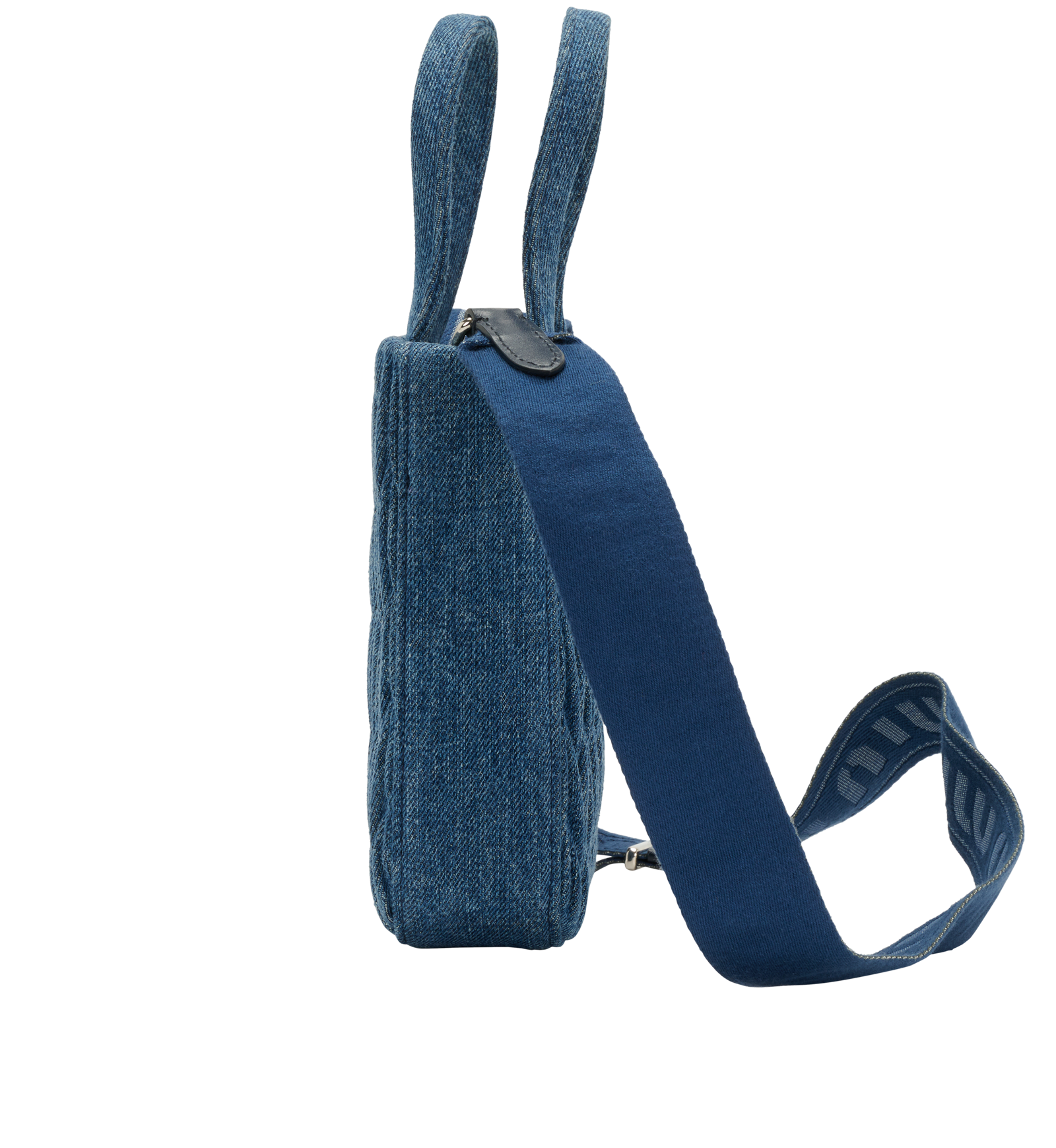 Denim Matelasse Crossbody, &pound;750, Handbags, Blue, Canvas, Bottom view